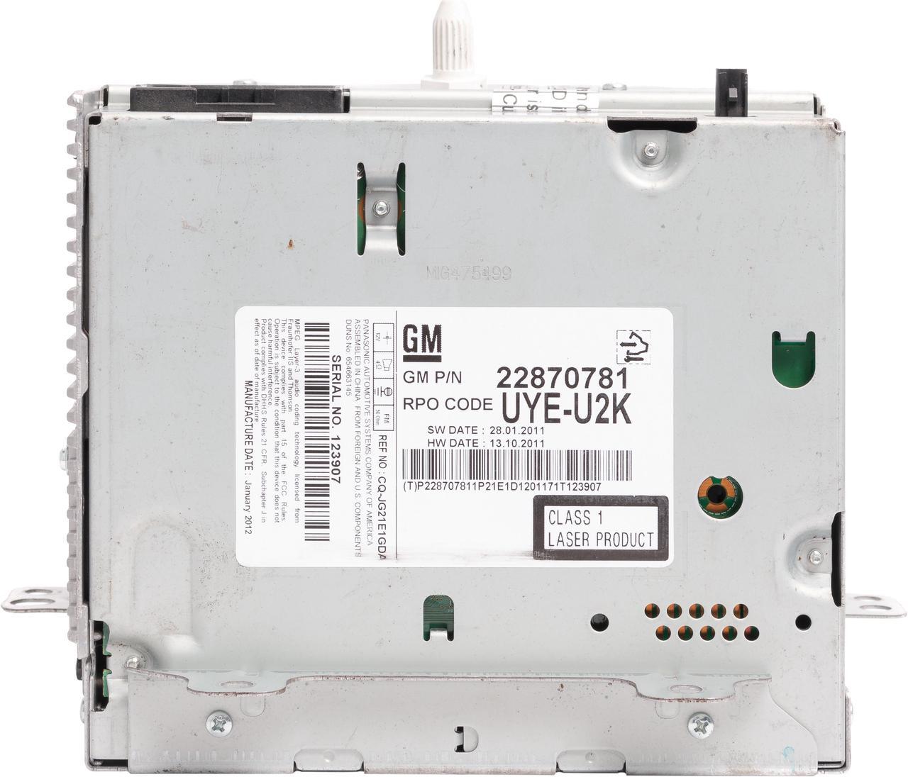 Alt view image 5 of 5 - 2011-12 Chevy Cruze Buick Regal AMFM Radio XM Single Disc CD MP3 Player 22870781