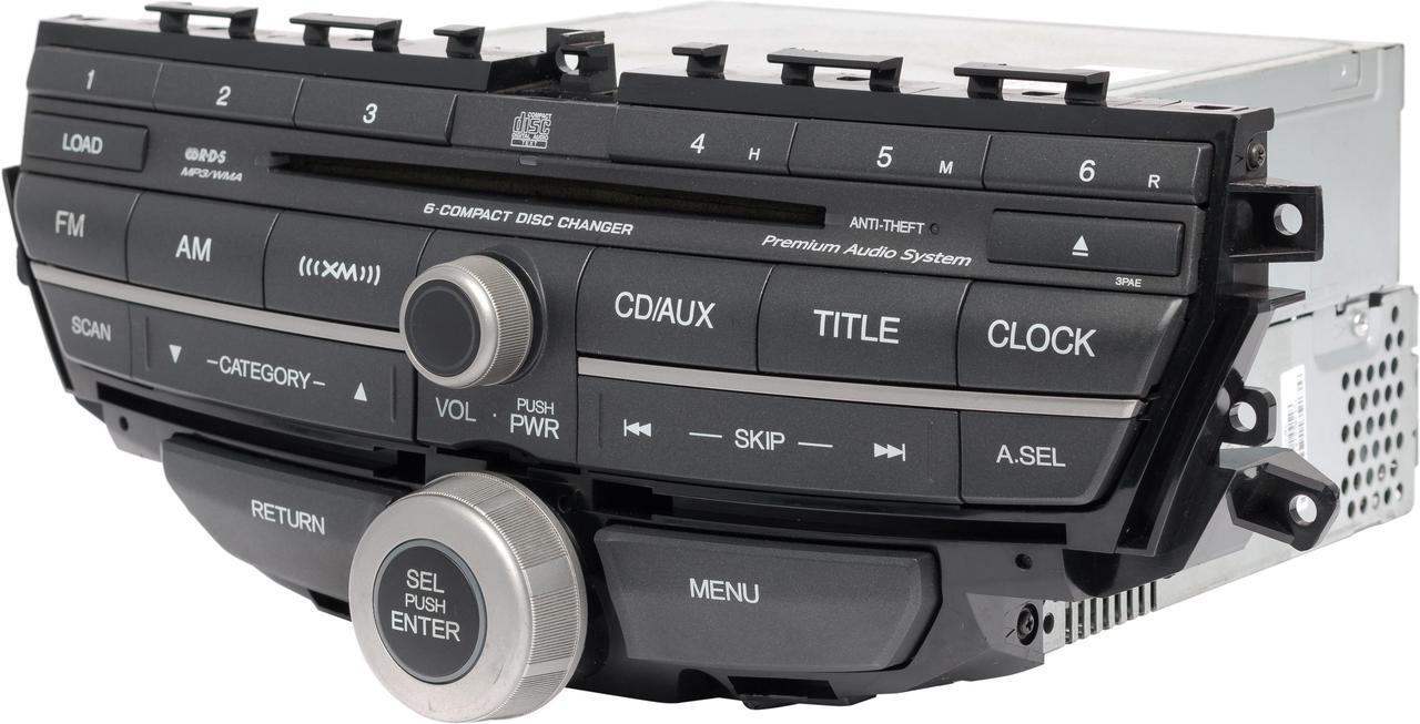 Alt view image 2 of 5 - 2010 Honda Accord AM FM XM Radio 6 Disc CD MP3 Player 39100-TA0-L411-M1 Opt 3PAE
