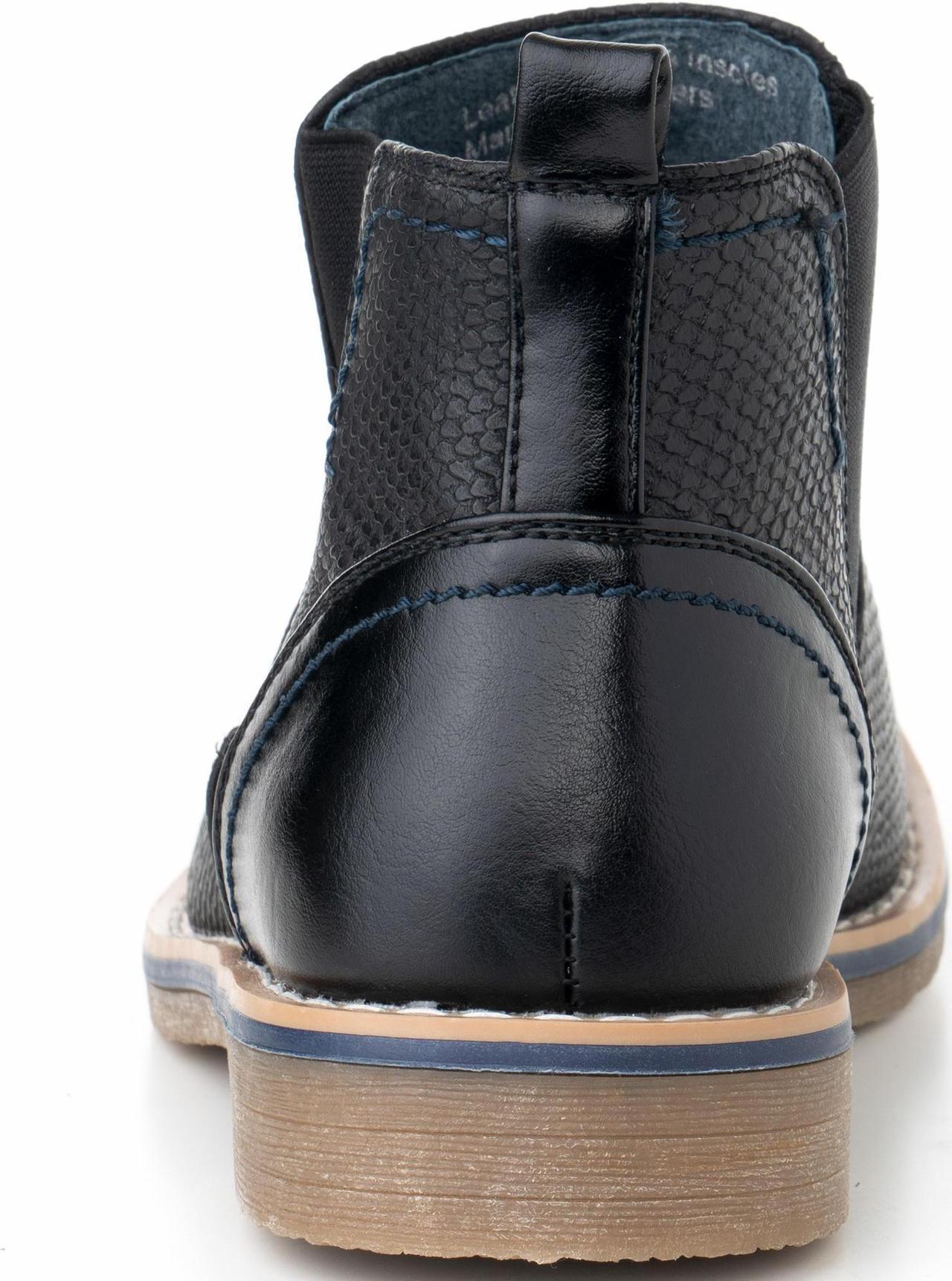 Alt view image 5 of 7 - Alpine Swiss Mens Nash Chelsea Boots Snakeskin Ankle Boot Genuine Leather Lined