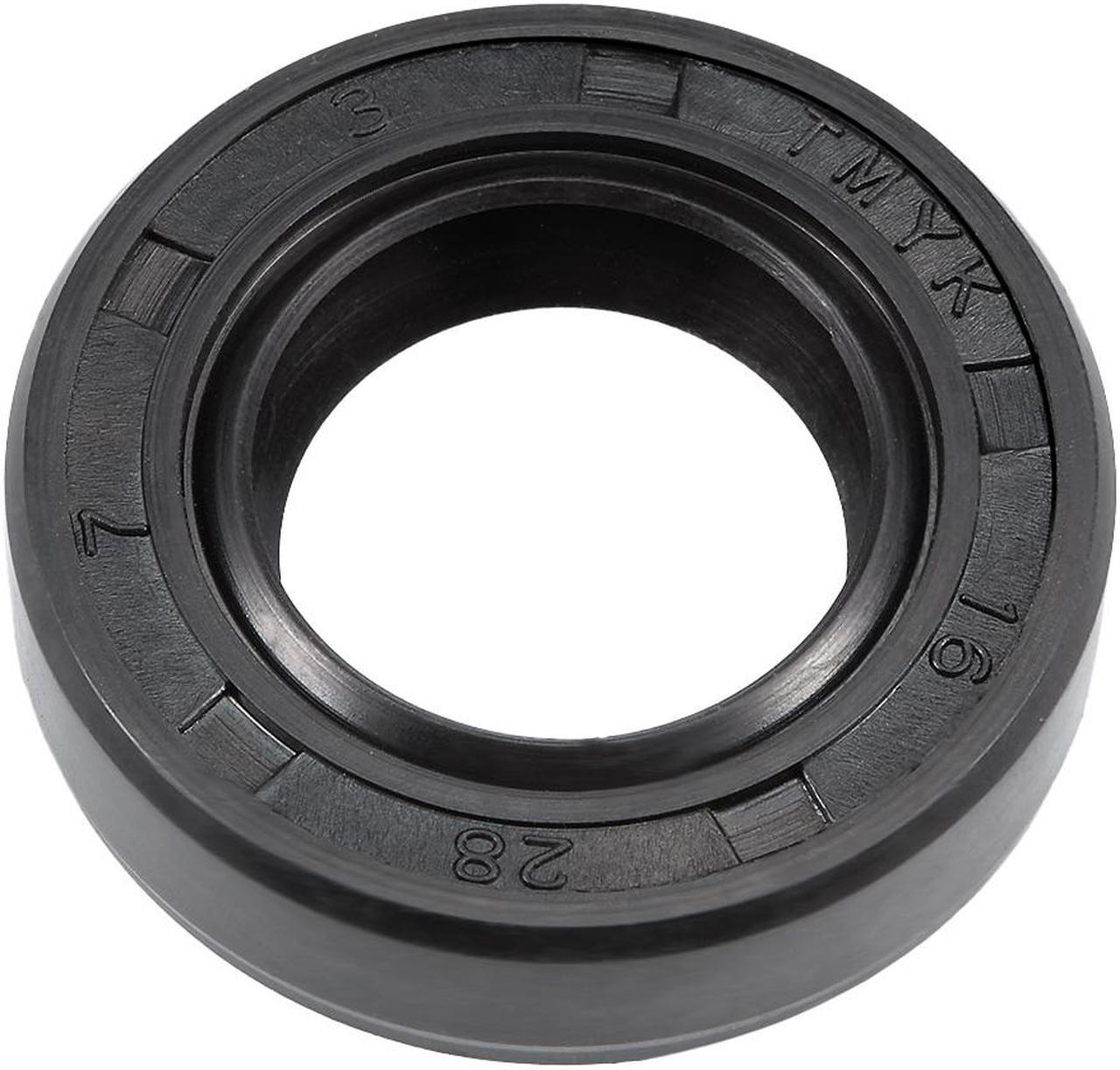 Oil Seal, TC 16mm x 28mm x 7mm, Nitrile Rubber Cover Double Lip