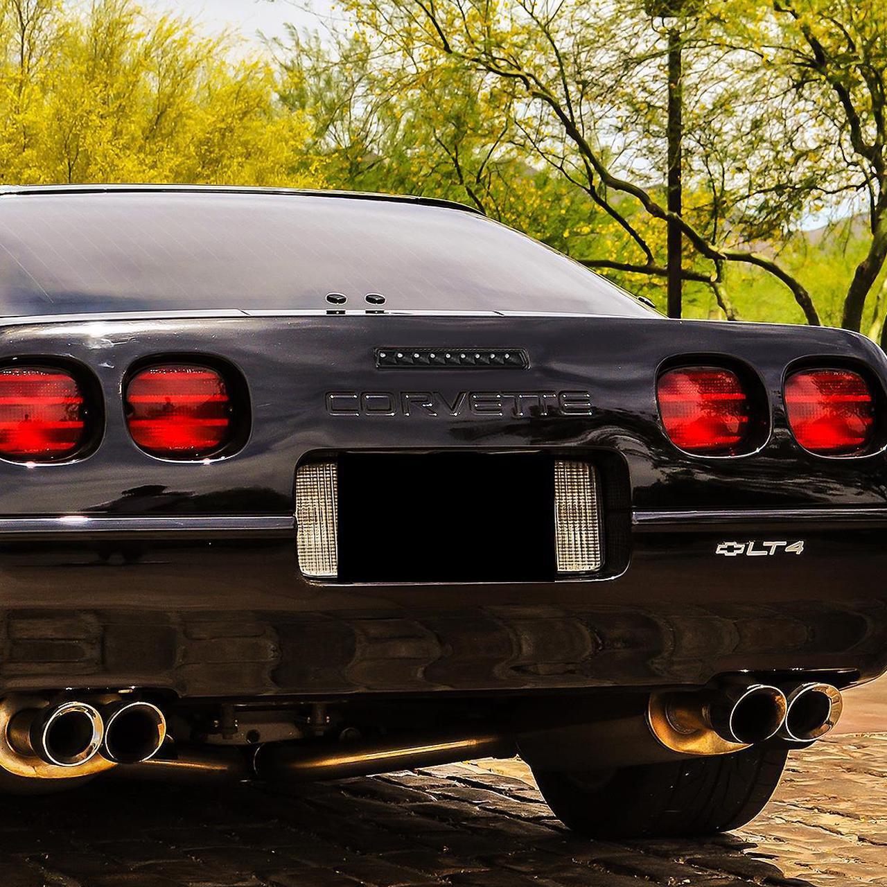 Alt view image 5 of 5 - DNA Motoring 3BL-CCV91-LED-BK For 1991 to 1996 Chevy Corvette Black Housing Rear Trunk Lid Full LED Third 3rd Tail Brake Light Lamp 92 93 94 95