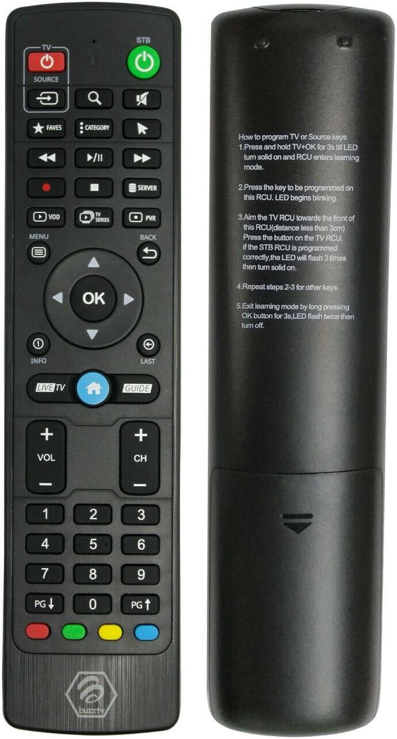 BuzzTV IR-100 Original Factory Replacement Remote Control XR4000 / XRS4000 / E1