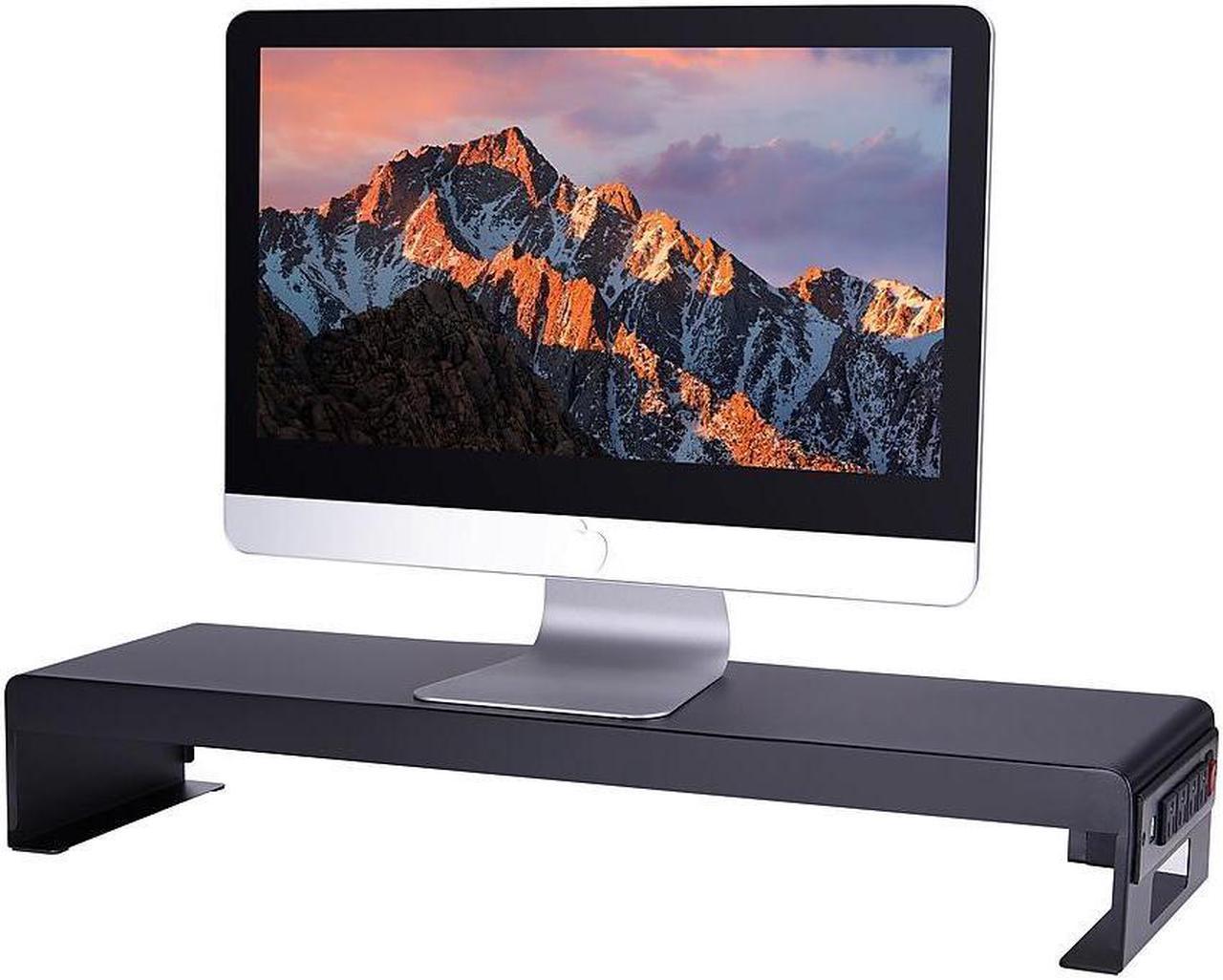 Rocelco 30" Premium Dual Monitor Stand with AC Power Supply & USB 2.0 Charging