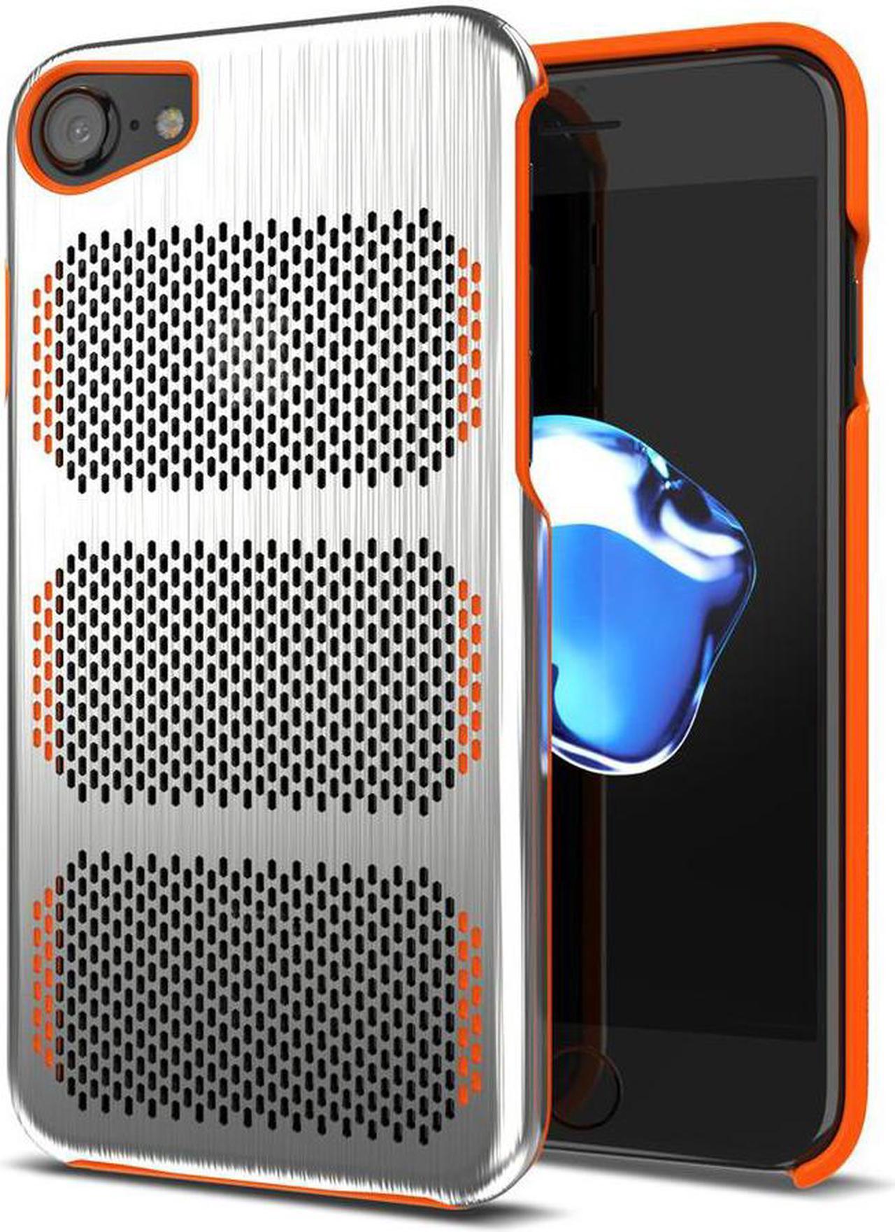 IOM Cases IOM Extreme GT Case for iPhone 7/6/6s (Stainless Steel/Orange Trim)