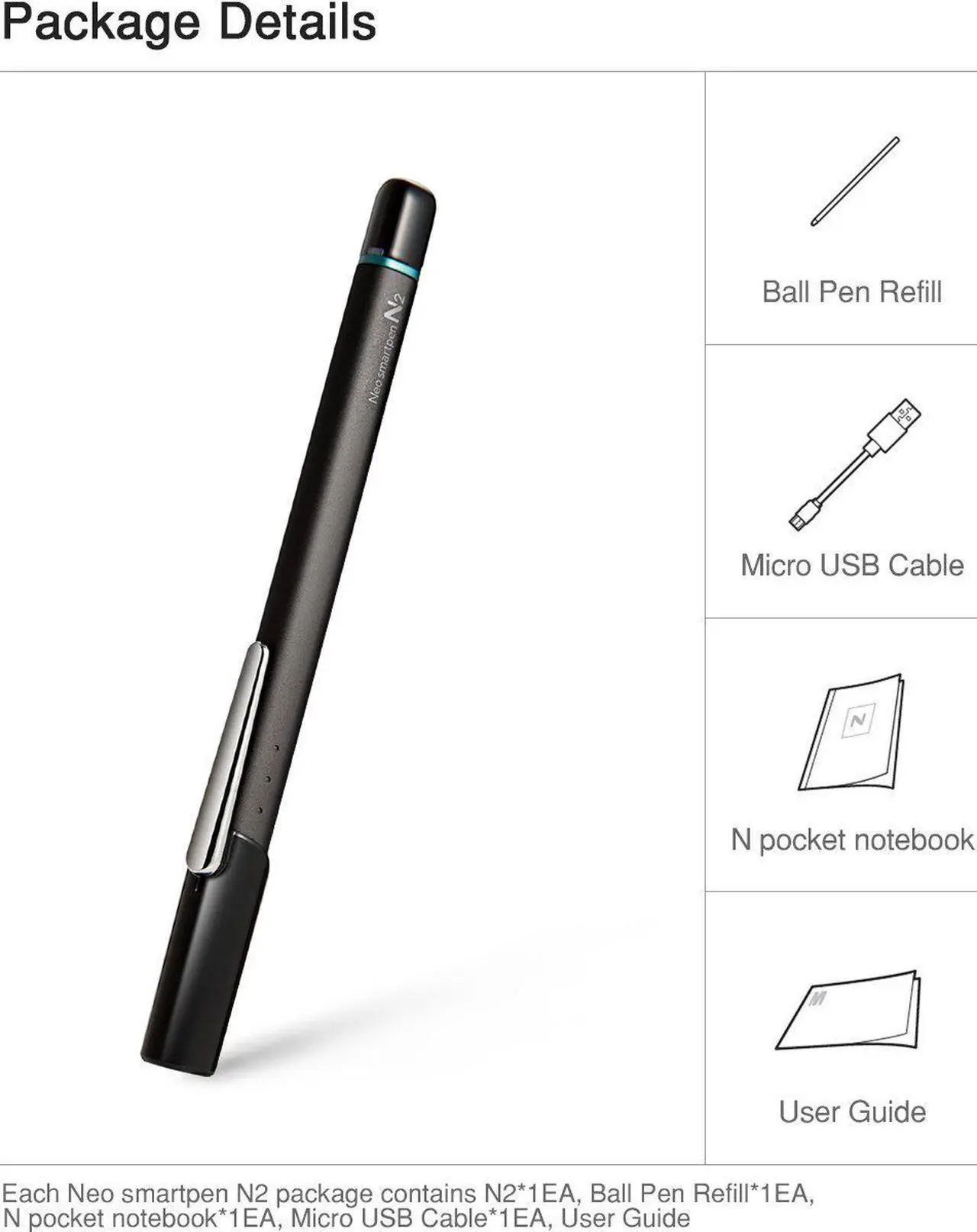 Alt view image 7 of 7 - Neo SmartPen Handwritten Notes into Digital Application Digital Pen (Silver or Black x 1)