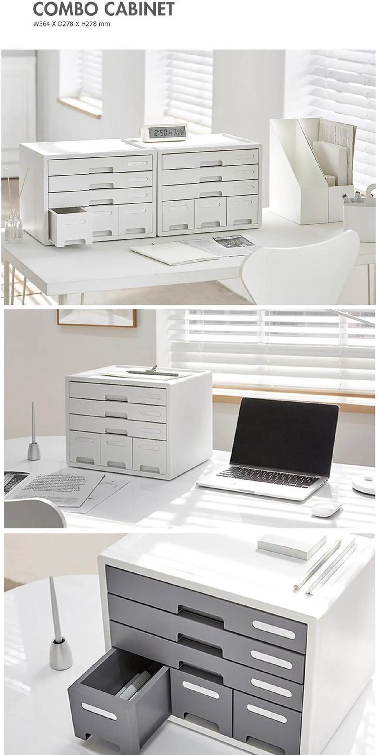 Alt view image 3 of 7 - Desk Combo Cabinet Desk Storage Your Office Needs it
Office Home Desk Organizer Cabinet