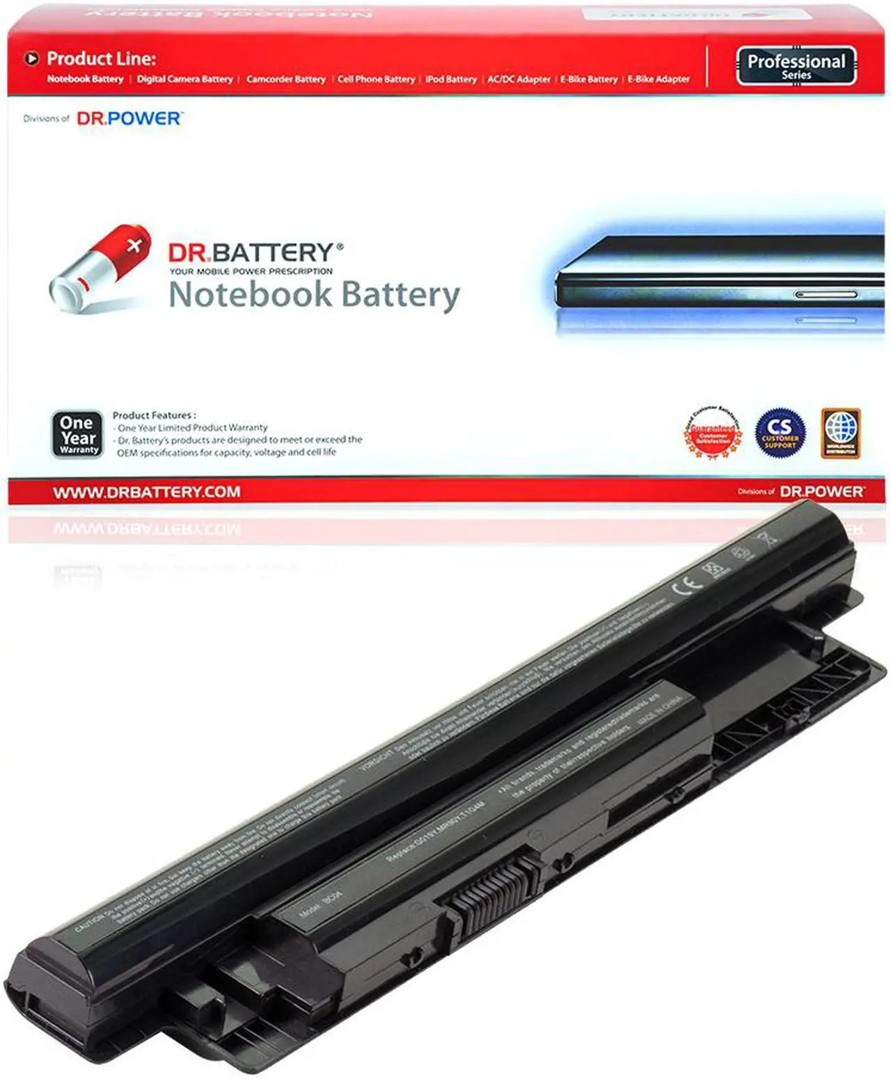 Main image of DR. BATTERY - Replacement for Dell Vostro 2421 / 2521 / 3445 / 3446 / 3449 / 3546 / 3549 / 312-1390 / 312-1392 / 312-1433 / 451-12107 / 451-12108 / 49VTP / 4DMNG / 4WY7C / 68DTP / 6HY59 / 6K73M