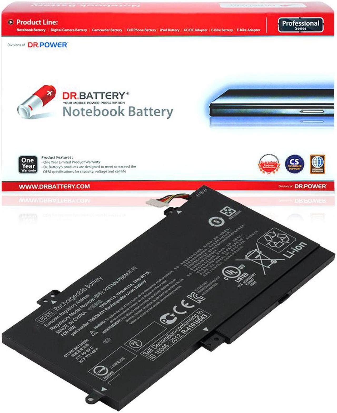 DR. BATTERY - Replacement for HP Envy x360 m6-w103dx / x360 m6-w105dx / x360 13-s000 / x360 m6-w010dx / x360 m6-w015dx / TPN-W114 / TPN-W116 / 796220-541 / 796220-831 / 796356-005 / HSTNN-PB6M