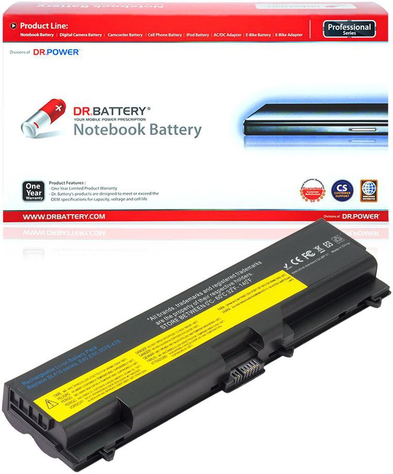 DR. BATTERY - Replacement for Lenovo ThinkPad SL510 / T410 / T410i / T420 / T510 / T520 / W510 / Edge 14 0199 / 15 0301 / 0A36303 / 42T4732 / 42T4791 / 42T4801 / 45N1001 / 45N1005 [10.8V / 48Wh]