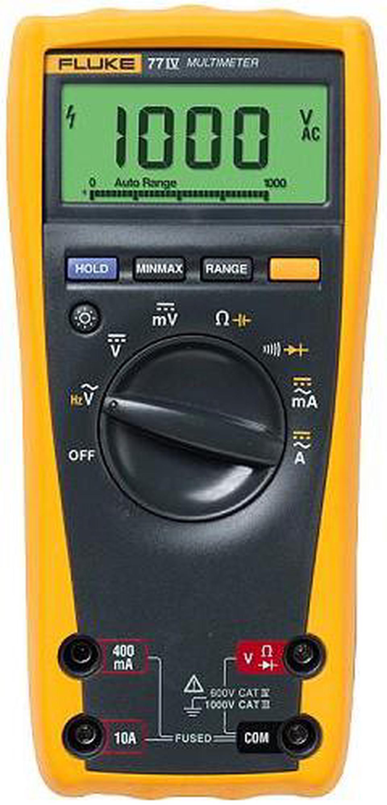 Main image of Fluke 77-4 Automotive Digital Multimeter, 1000 V CAT III and Cat IV 600 V safety standards