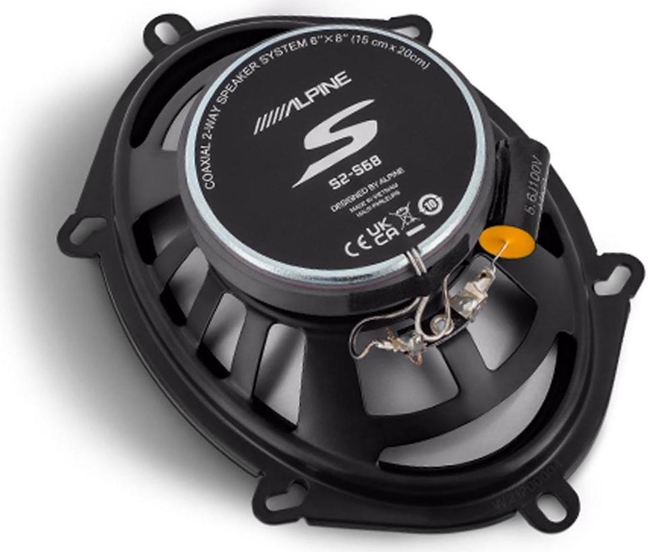 Alpine S2-S68 S-Series 6x8 Coaxial 2-Way Car Speakers