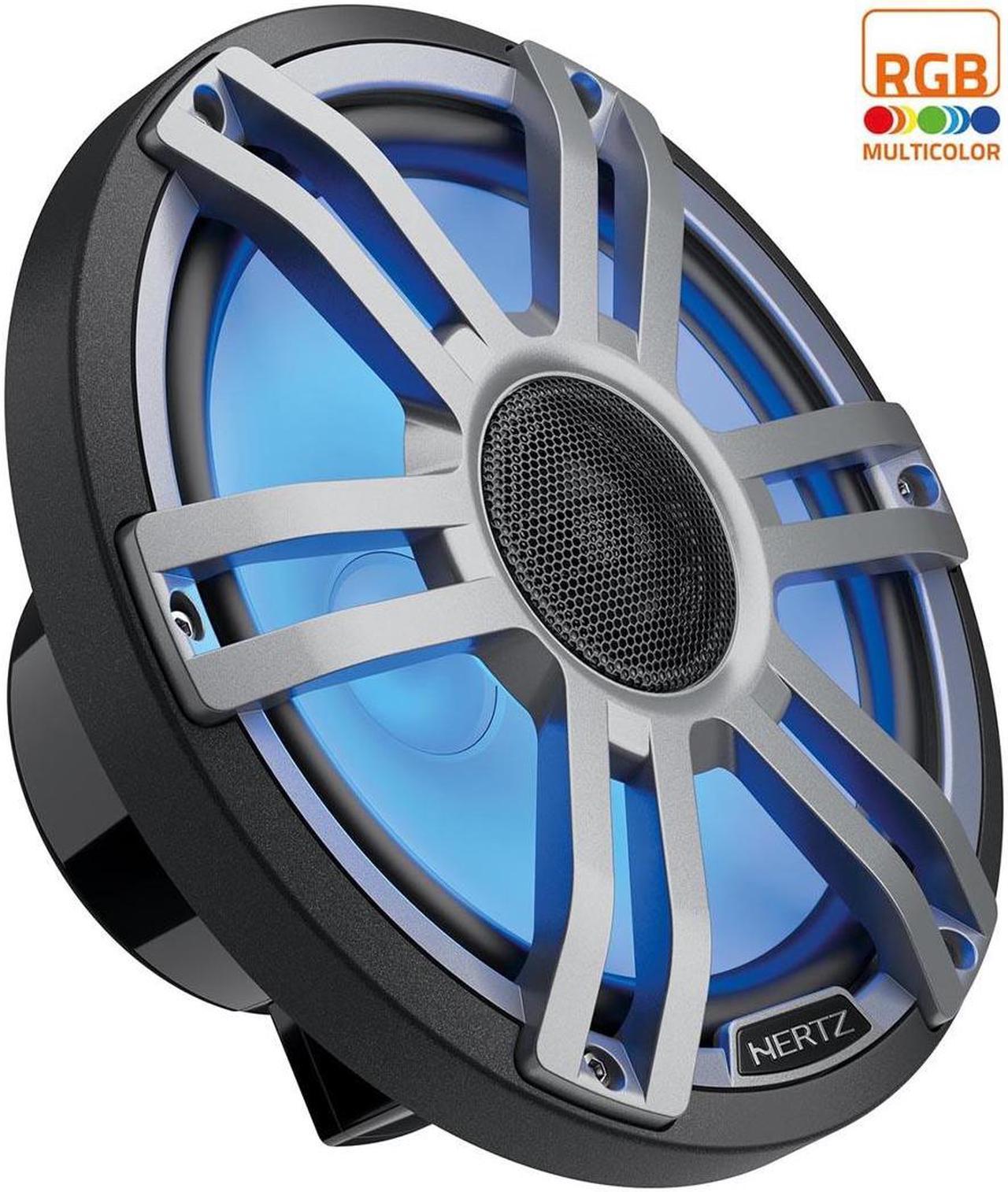 Hertz HMX 8 S-LD-G 8 2-Way Marine Speakers with RGB LED Lighting  Gray