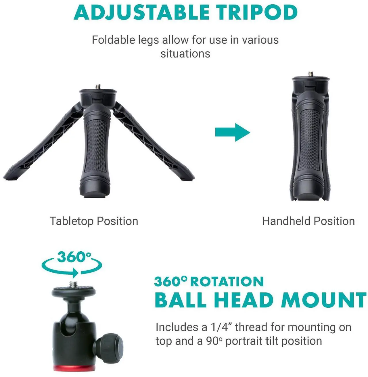 Alt view image 7 of 7 - Movo iVlogger Vlogging Smartphone/iPhone Video Kit W/ Tripod, Mic, LED Light - Compatible YouTube & Influencer Kit for Content Creators|Movo
