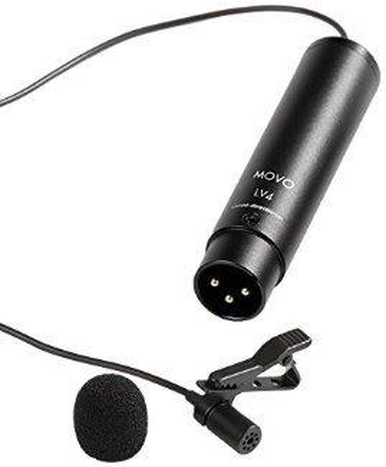 Main image of Movo LV4-O XLR Phantom Power Lavalier Omnidirectional Microphone, with Lapel Clip and Windscreen