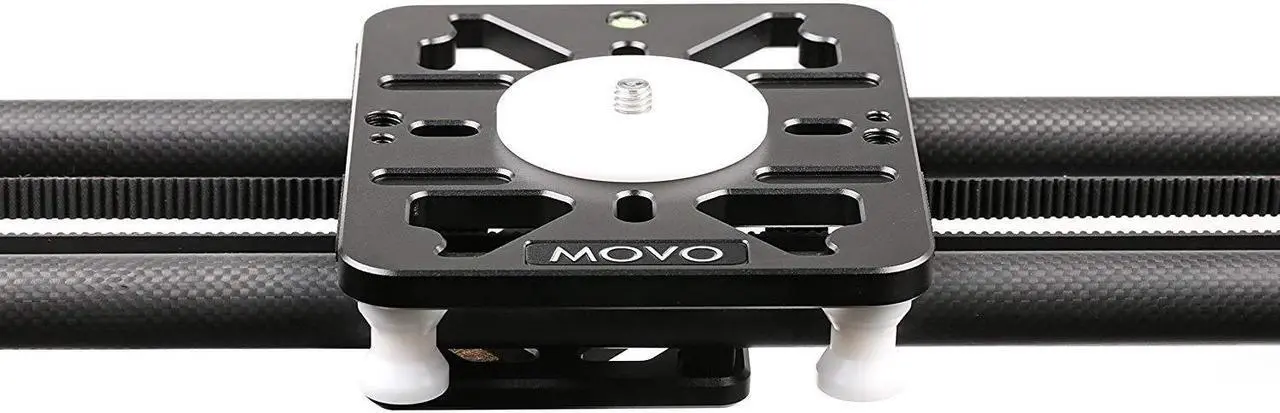 Alt view image 4 of 7 - Movo X-Slider Expandable Carbon Fiber Camera Slider with Belt-Drive System & Weighted Flywheel Hand Control