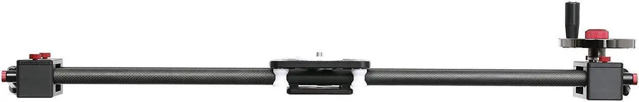 Alt view image 3 of 7 - Movo X-Slider Expandable Carbon Fiber Camera Slider with Belt-Drive System & Weighted Flywheel Hand Control