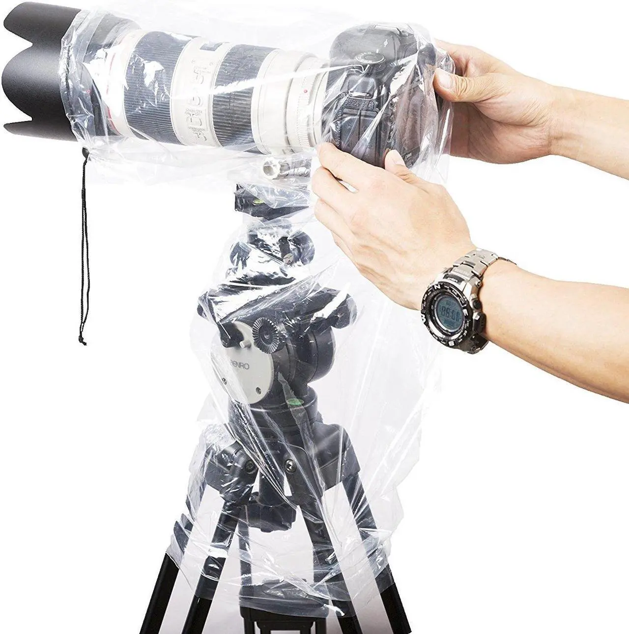 Alt view image 3 of 4 - Movo (5 Pack) RC1 Clear Rain Cover for DSLR Camera & Lens up to 18" Long