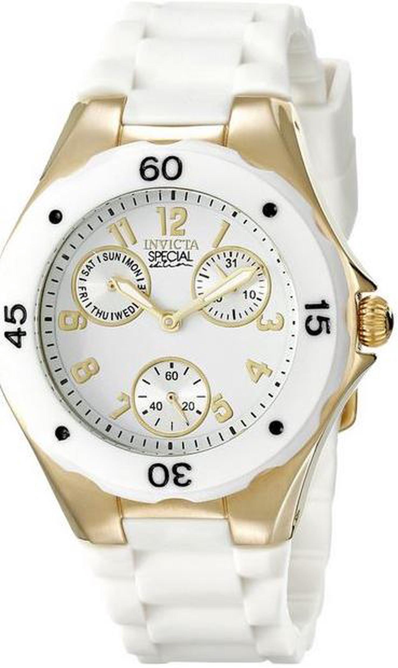 Alt view image 15 of 17 - Invicta 18796 Women's Chronograph White Polyurethane Flame Fusion Watch