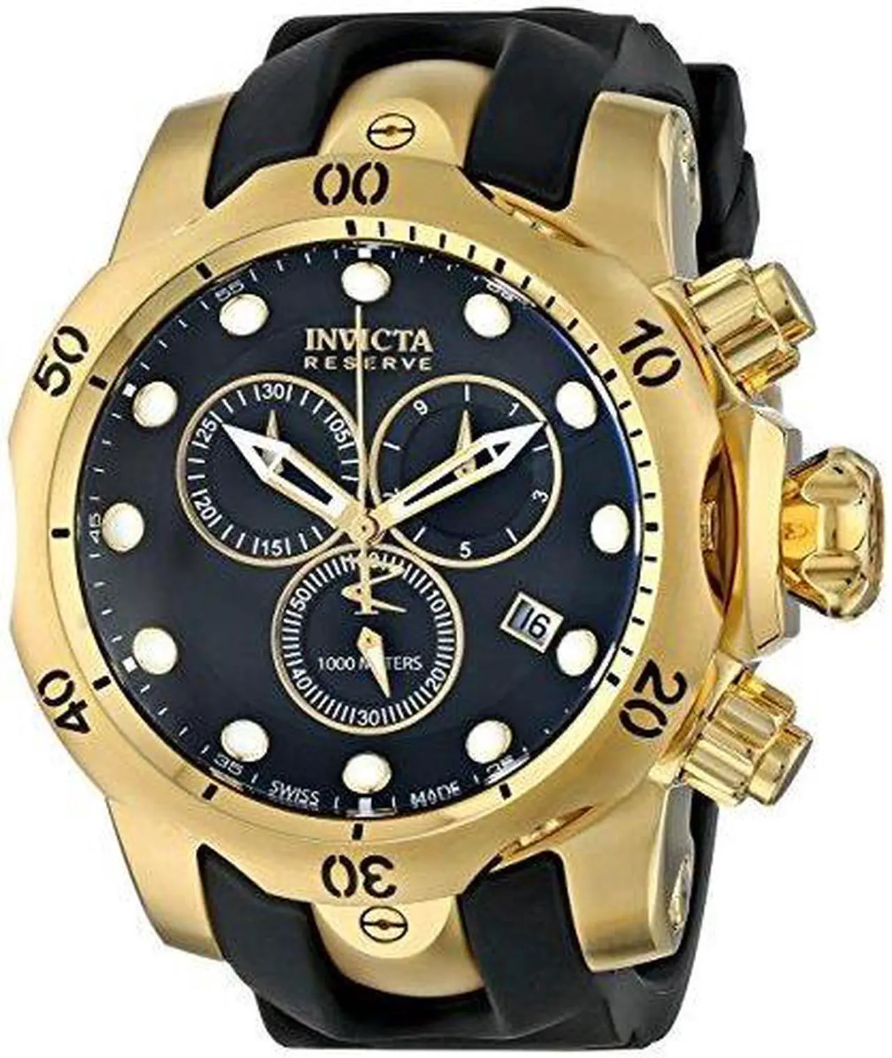 Alt view image 2 of 4 - Men's Reserve Subaqua Venom Chronograph Black Rubber