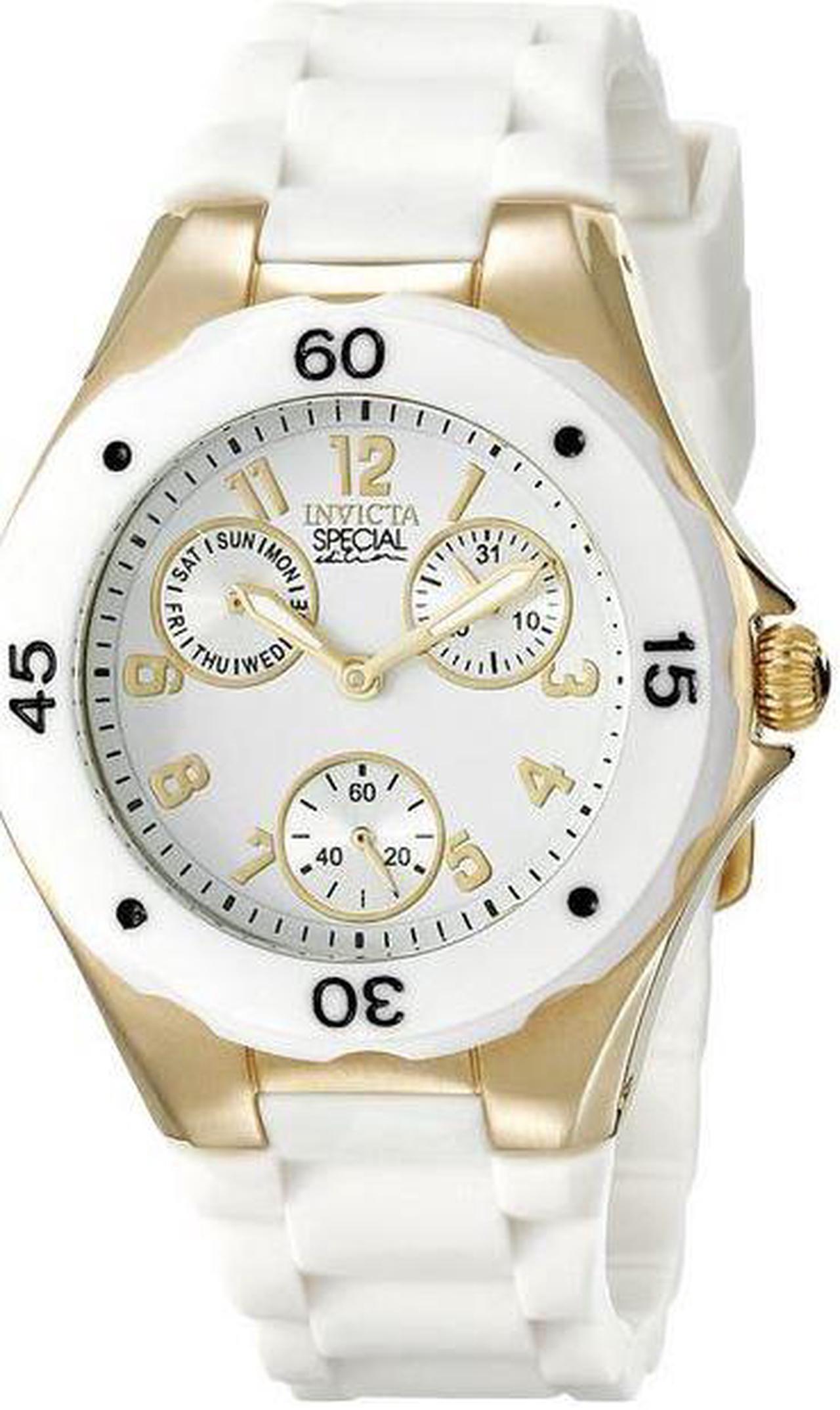 Alt view image 14 of 17 - Invicta 18796 Women's Chronograph White Polyurethane Flame Fusion Watch