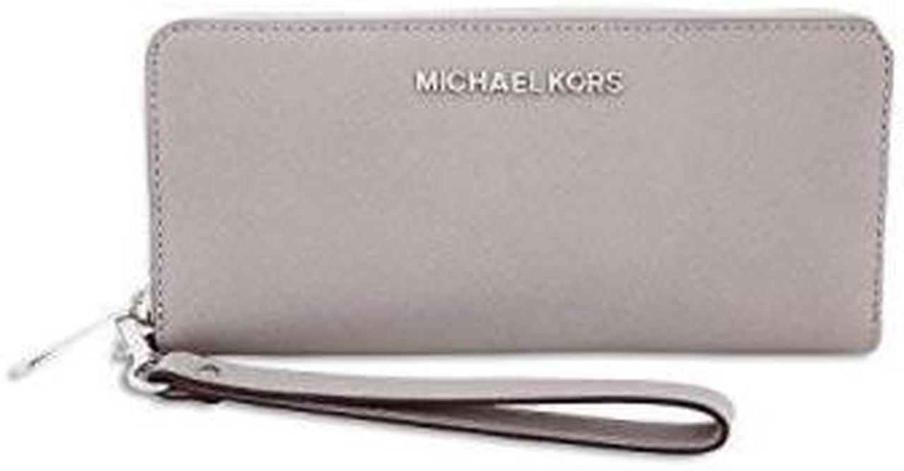 Main image of Michael Kors Jet Set Travel Saffiano Continental Wallet - Pearl Grey 32S5STVE9L-081