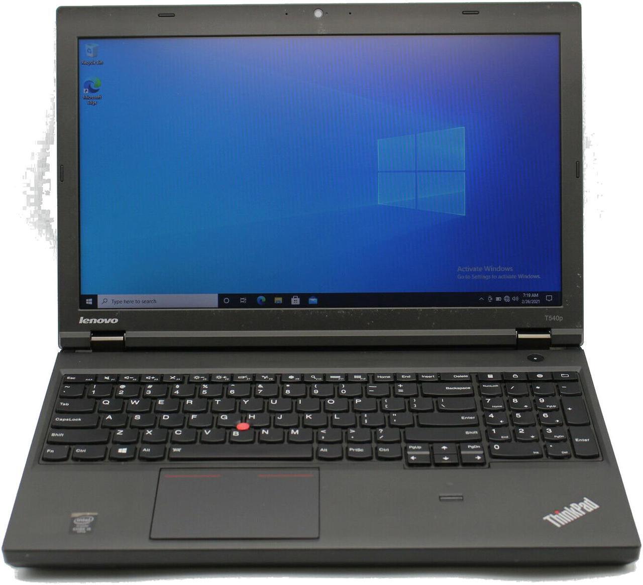Main image of Lenovo ThinkPad T540p Intel Core i5 4300M (2.60 GHz) 16 GB Memory 256GB SSD Intel HD Graphics 4600 15.6" Windows 10 Pro 64-bit