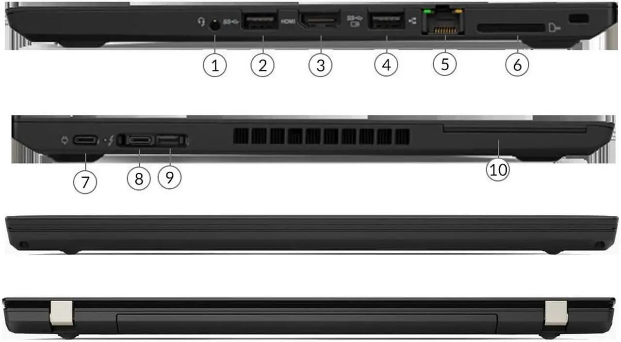 Alt view image 2 of 5 - Lenovo ThinkPad T480 i5-8250u 1.6 GHz 32gb 1tb m.2 ssd 14" FHD Screen 1920x1080 Backlit Keyboard Windows 10 Pro Grade B 1 TB 32GB