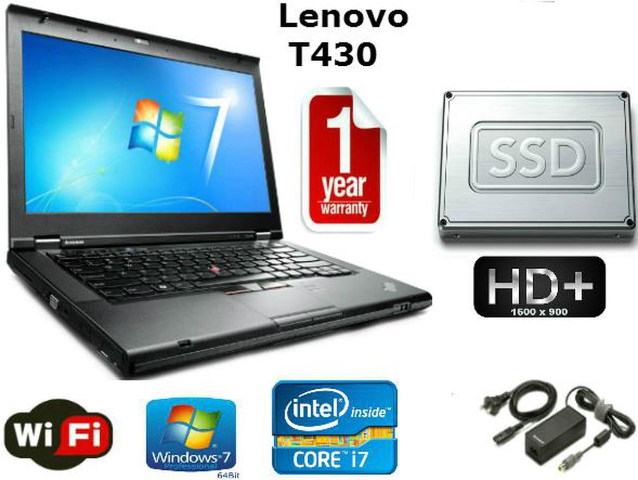 Main image of Lenovo Thinkpad T430 - i5-3320M 2.6GHz - 16GB Memory - 1 TB SSD - 14" HD+ 1600x900 Windows 7 Pro 64 - 1 YEAR WARRANTY
