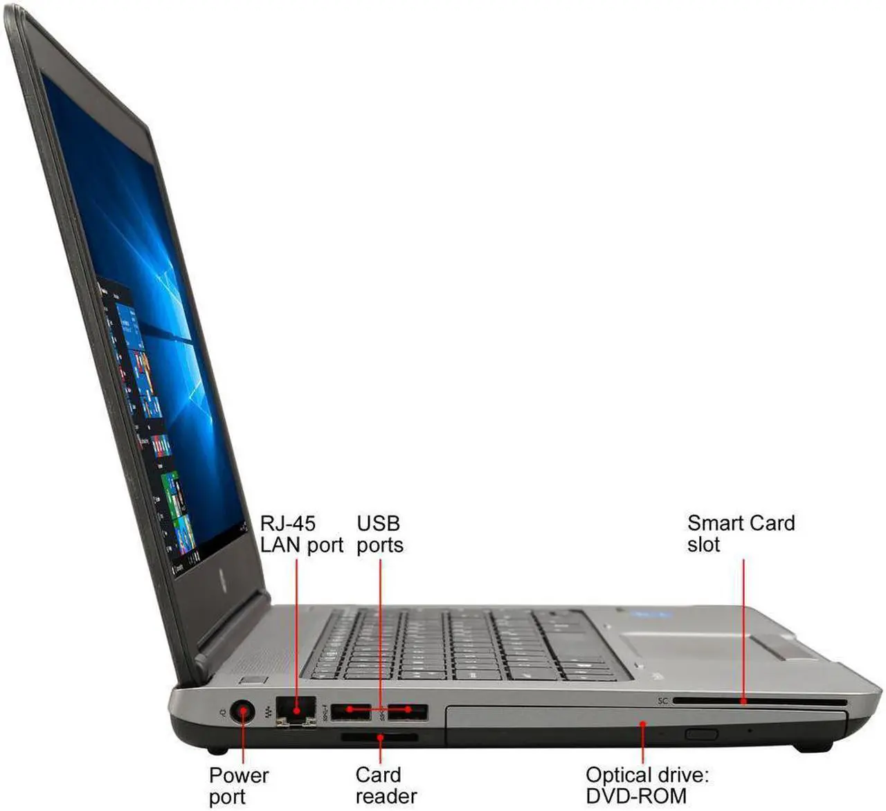 Alt view image 4 of 6 - HP Laptop ProBook 640 G1 Intel i5 4th Gen 4210M (2.6 GHz) 8 GB Memory 256 GB SSD 14.0" Windows 10 Pro 64-bit