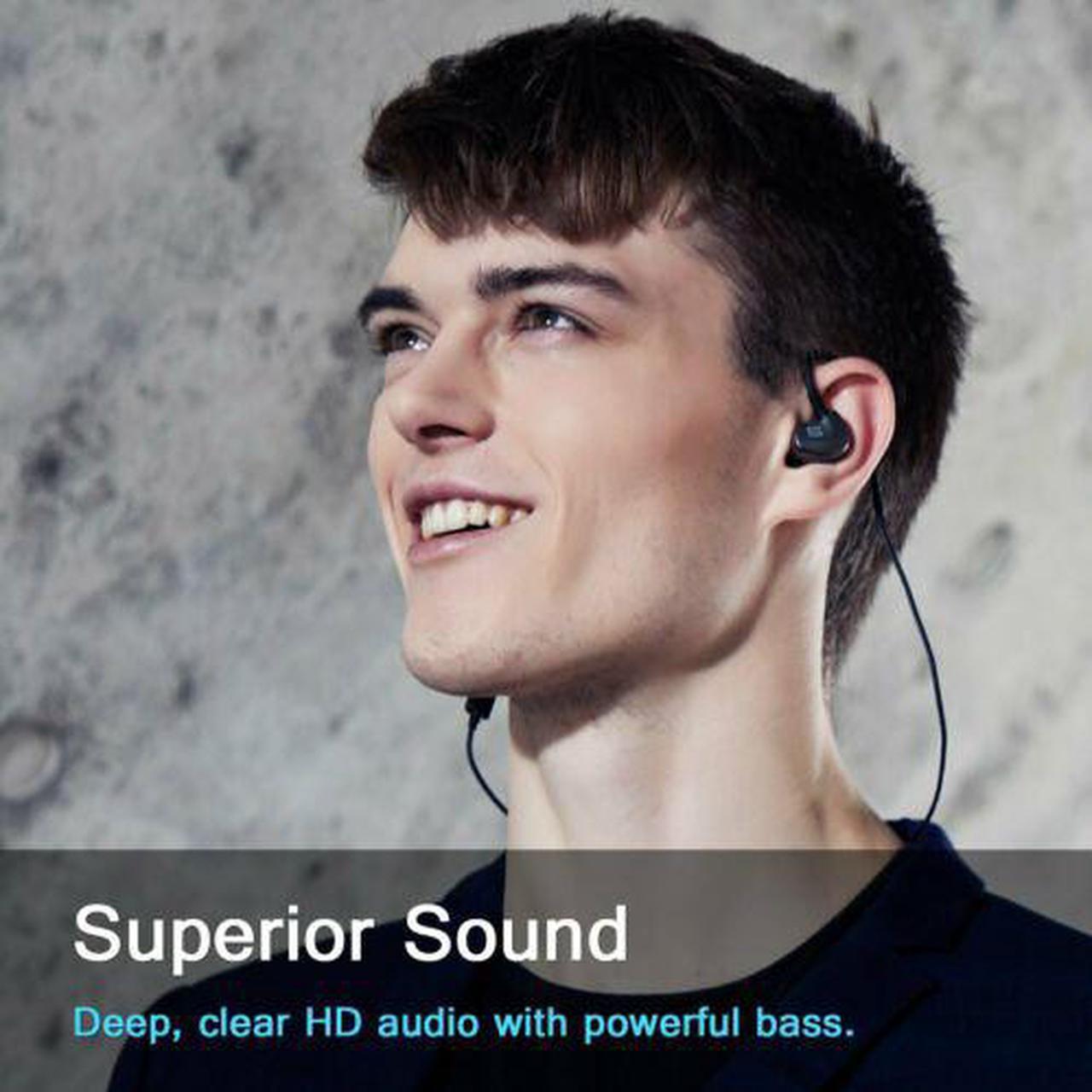 Alt view image 7 of 7 - SOUL SS19 Bluetooth Headset Wireless Sport Stereo Headphones Earphone Earbuds With Mic - Black