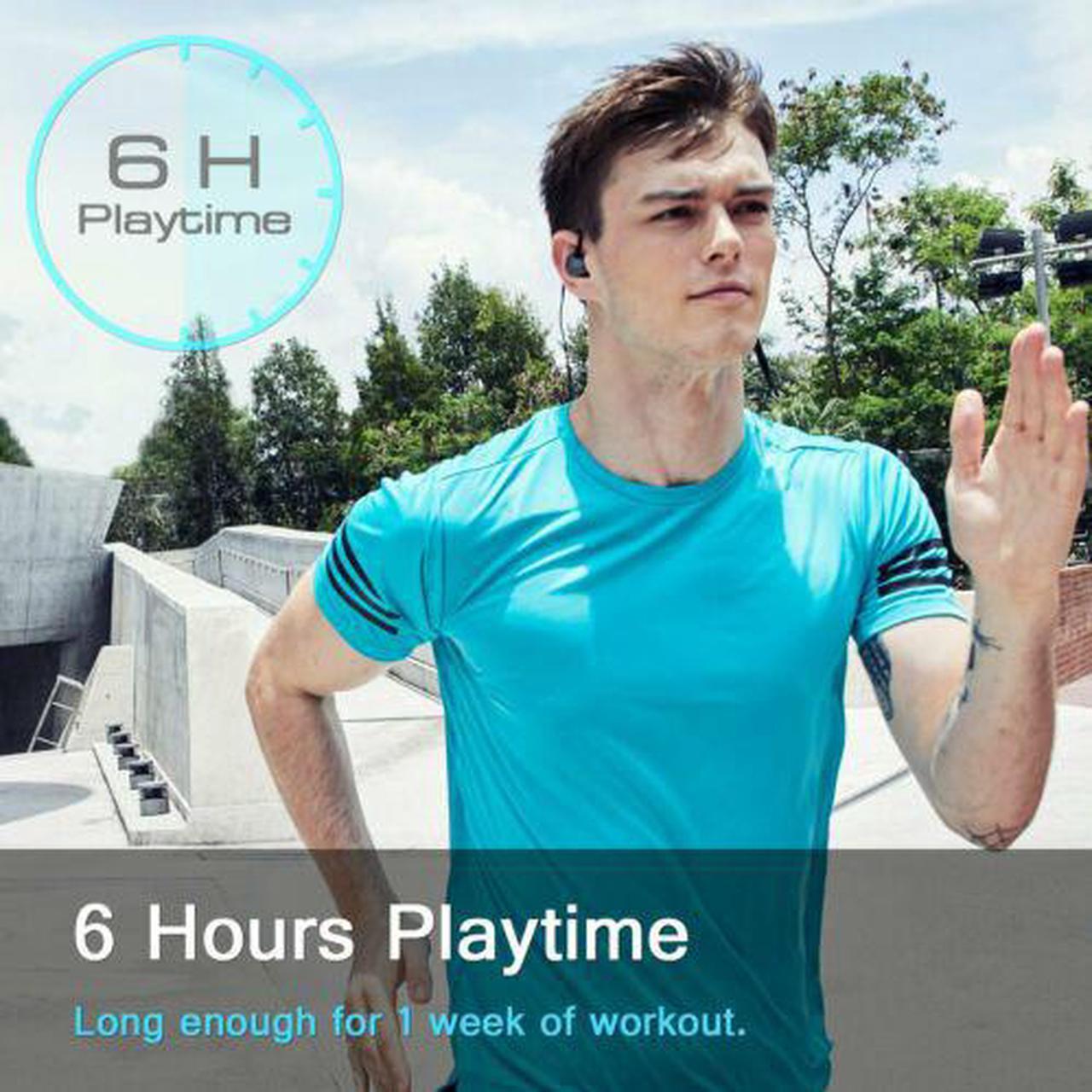 Alt view image 6 of 7 - SOUL SS19 Bluetooth Headset Wireless Sport Stereo Headphones Earphone Earbuds With Mic - Black