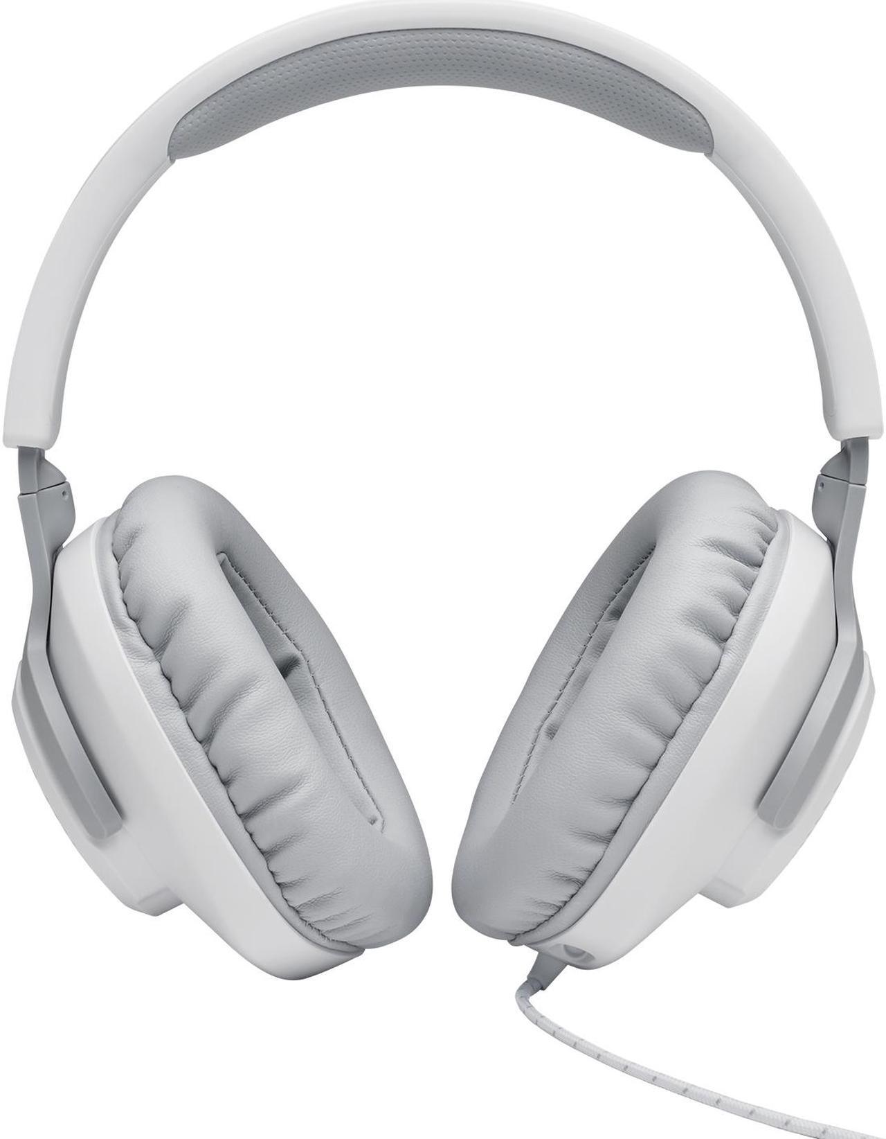 Alt view image 4 of 19 - JBL QUANTUM 100 Circumaural Gaming Headset, White