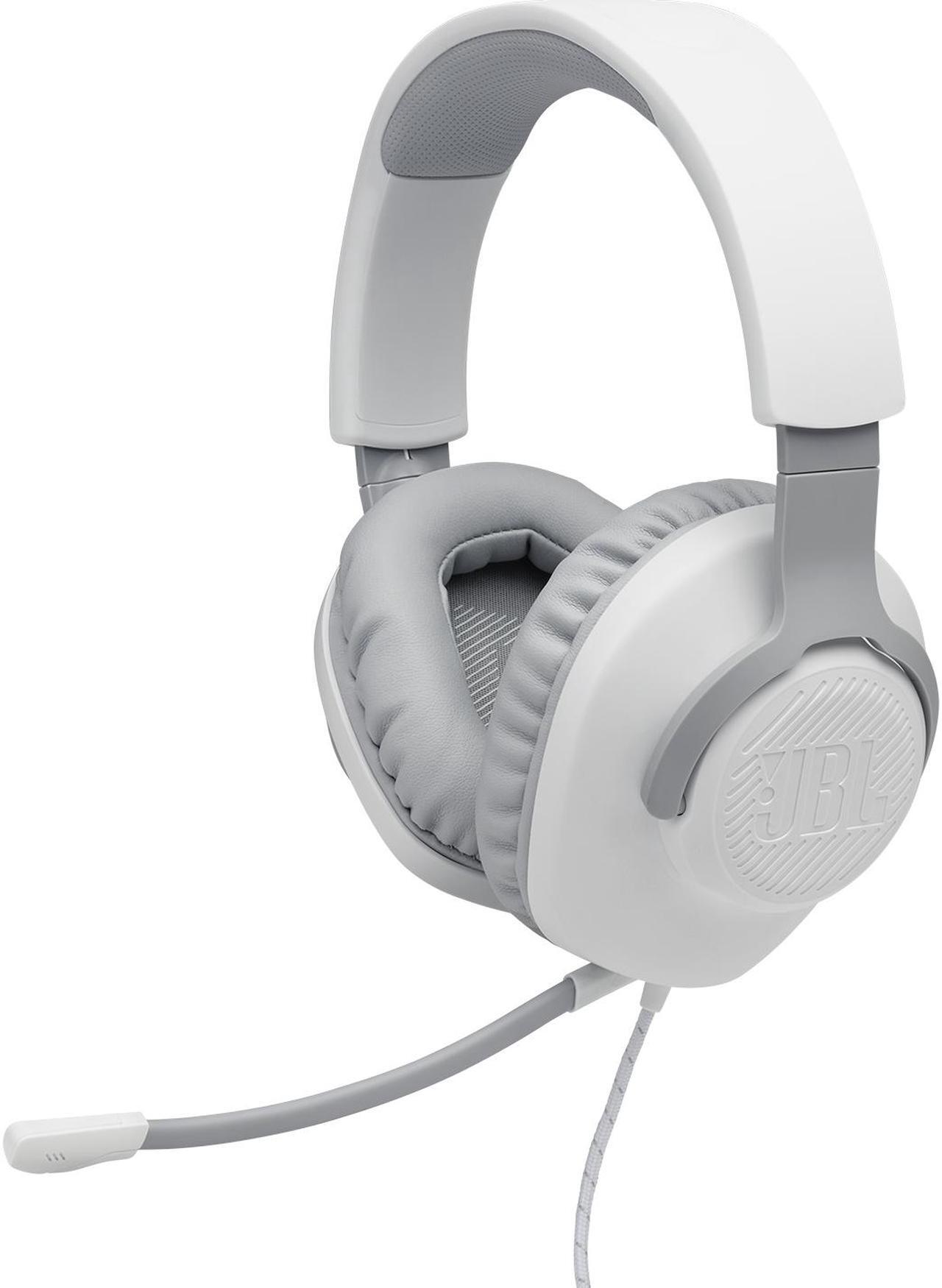 Alt view image 3 of 19 - JBL QUANTUM 100 Circumaural Gaming Headset, White