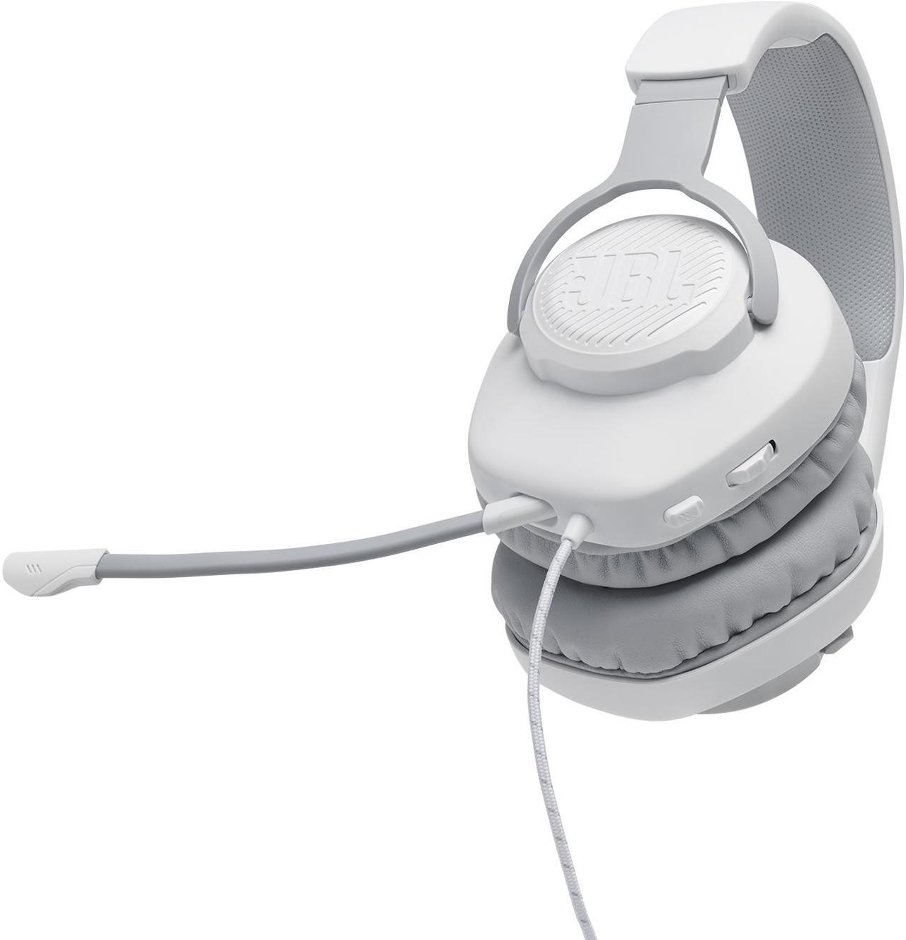 Alt view image 6 of 19 - JBL QUANTUM 100 Circumaural Gaming Headset, White