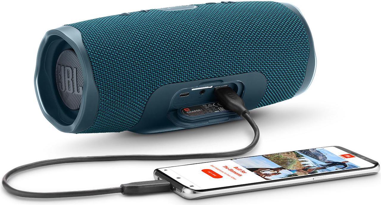 Alt view image 16 of 20 - JBL Charge 4 Portable Bluetooth Speaker (Blue)