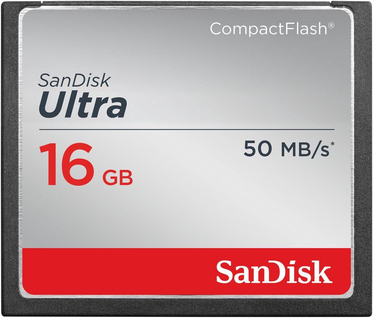Main image of SanDisk Ultra 16GB CompactFlash Memory Card Speed Up To 50MB/s- SDCFHS-016G-G46