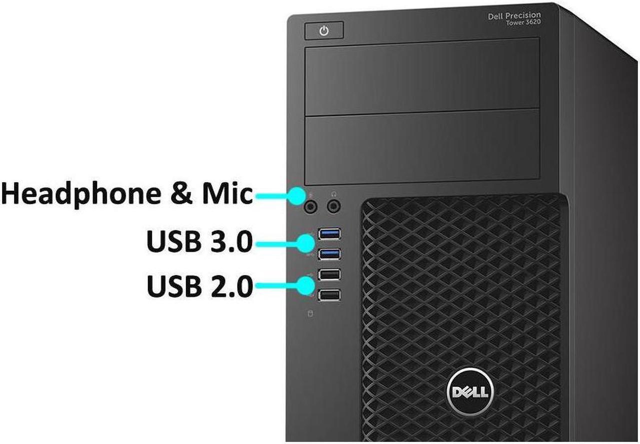Alt view image 2 of 5 - Dell Precision T3620 Workstation - 7th gen Intel i7-7700 Quad Core upto 4.20GHz, 16GB DDR4, 256GB SSD+1TB HDD, USB 3.1, 4K HDMI, Display Port, Intel HD Graphics 630, Win 10 Pro 64-bit, Keyboard/Mouse