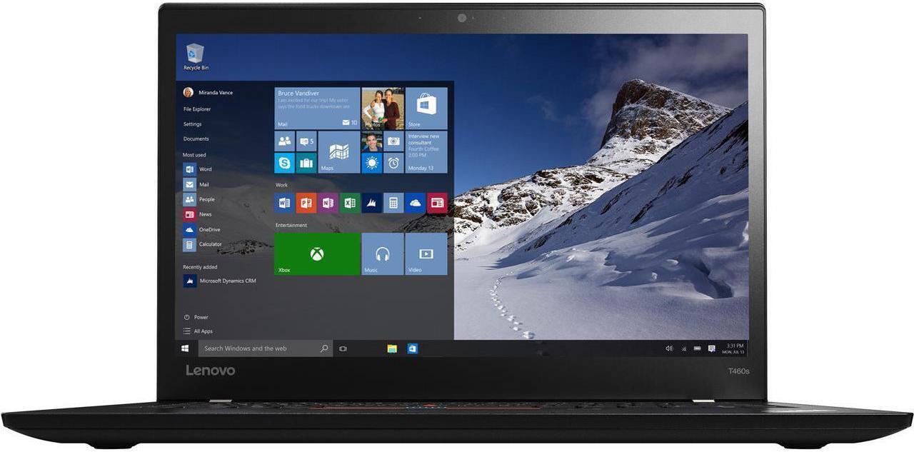 Main image of Lenovo Grade A ThinkPad T460s 14" FHD IPS Ultrabook - Intel Core i5-6200U Upto 2.8GHz, 8GB DDR4, 128GB SSD, WebCam, Wifi, Bluetooth, Windows 10 Professional 64Bit