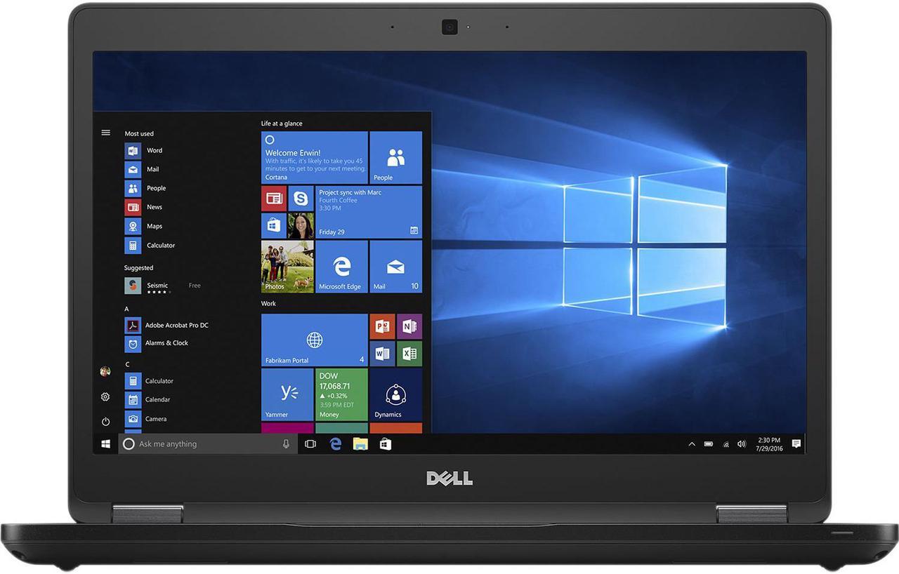 Dell Latitude 5480 Notebook PC - 14" FHD Display - Intel Core i5-7440HQ 2.8GHz Quad Core CPU - 256GB SSD - 8GB RAM - Wi-Fi/Bluetooth - Windows 10 Pro - AC Adapter Included