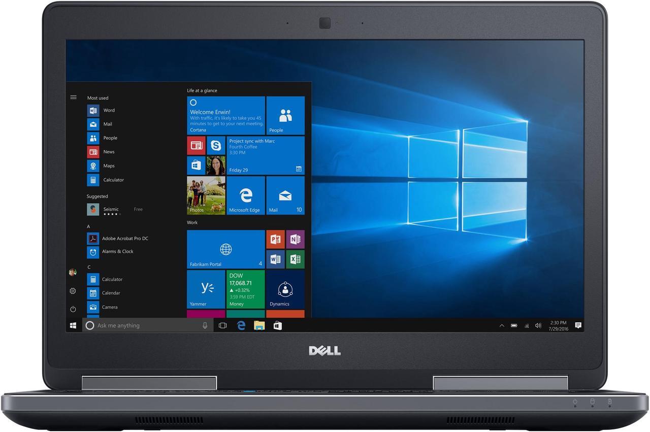 Alt view image 6 of 7 - Dell Precision 7520 15.6" Laptop, Intel Core i5-7300HQ Quad Core upto 3.50GHz, 16GB DDR4, 256GB SSD, FullHD 1080p Display, NVIDIA Quadro M1200 4GB, Thunderbolt 3, Windows 10 Pro
