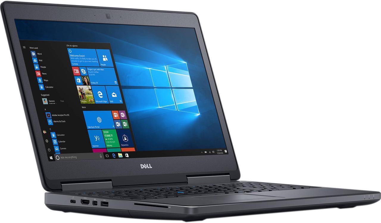 Alt view image 3 of 7 - Dell Precision 7520 15.6" Laptop, Intel Core i5-7300HQ Quad Core upto 3.50GHz, 16GB DDR4, 256GB SSD, FullHD 1080p Display, NVIDIA Quadro M1200 4GB, Thunderbolt 3, Windows 10 Pro