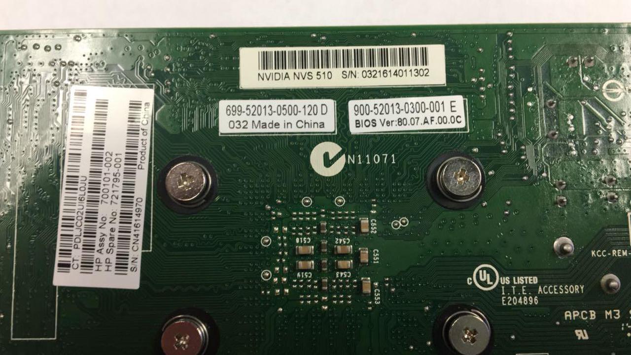Alt view image 4 of 6 - NVIDIA Quadro NVS 510 2GB DDR3 4-Mini DisplayPort PCI-Express Video Card
