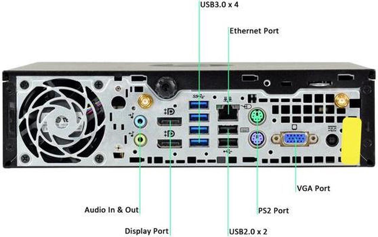 Alt view image 4 of 6 - HP 8300 Elite Ultra Small Form Factor Computer - 2.9GHz Intel Core i5-3470S Quad Core CPU (up to 3.6GHz), 8GB RAM, 128GB SSD, Intel HD Graphics, DVD-RW, Windows 10 Pro 64 bit, Keyboard/Mouse - Grade A
