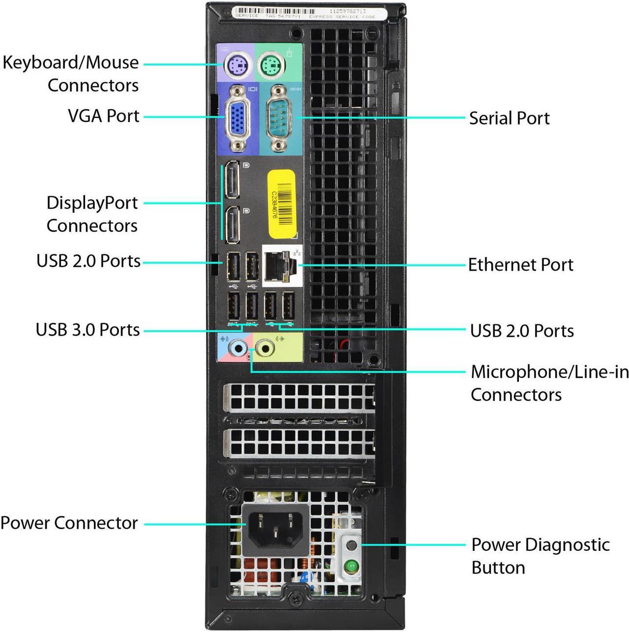 Alt view image 6 of 6 - DELL OptiPlex 9020 SFF Desktop Computer - Grade A - 4th Gen Intel® Core™ i5-4590 3.30GHZ Quad CPU (turbo up to 3.70GHz), 8GB Ram, NEW 240GB SSD, DVDRW, Windows 10 Pro 64-Bit - Keyboard/Mouse
