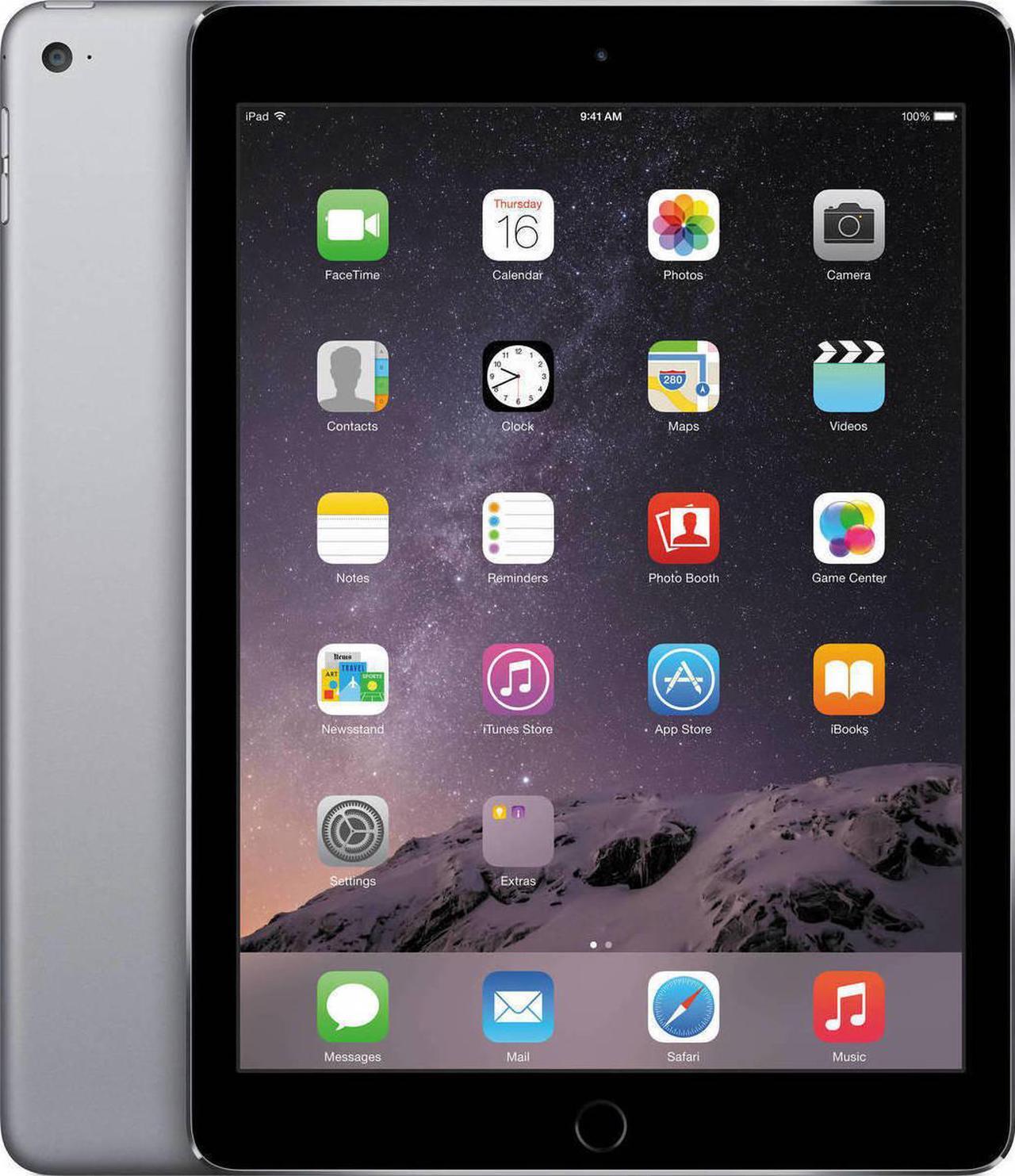 Alt view image 2 of 2 - Apple iPad Air 2 - 16GB - Wi-Fi - 9.7in - Space Gray - MGL12LL/A (Scratches & Dents)