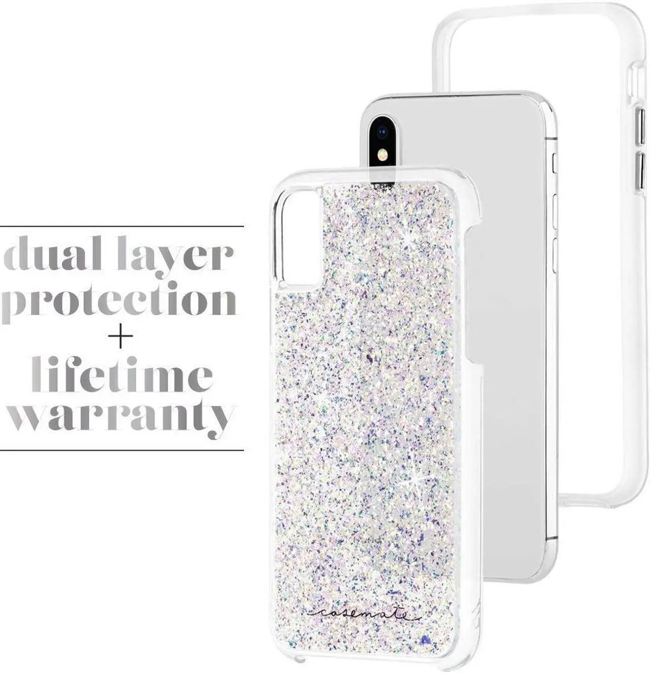 Alt view image 2 of 3 - Case-Mate Twinkle Case for iPhone X/XS in Stardust
