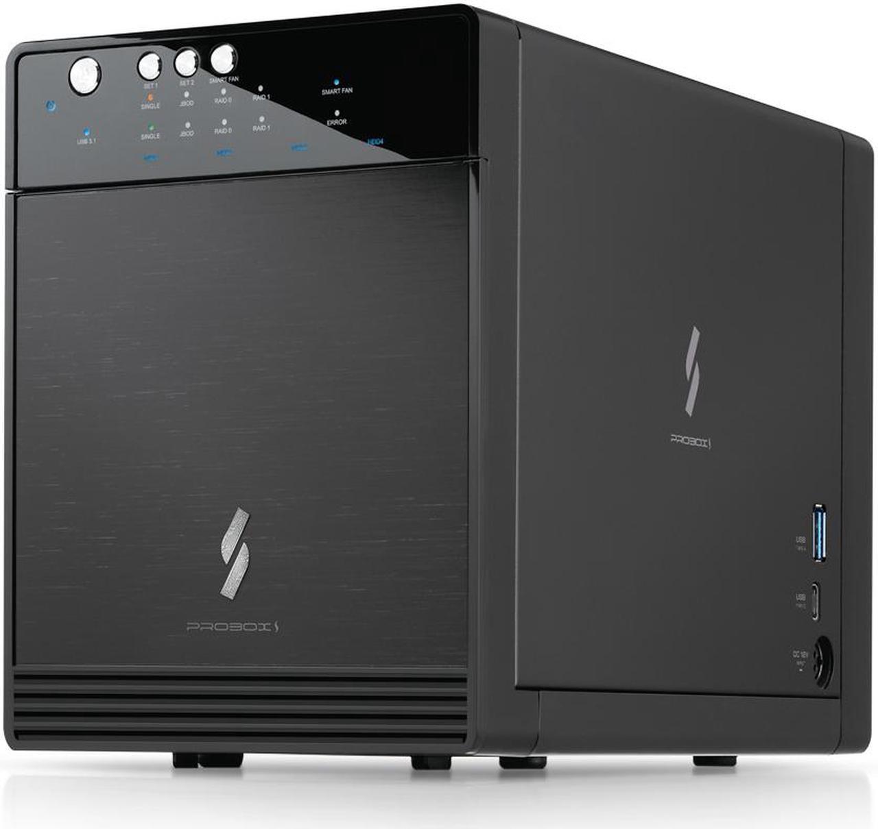 Main image of Mediasonic Raid 0 / 1 USB 3.2 Type C 4 Bay 3.5 SATA Hard Drive Enclosure with USB Hub Feature USB 3.2 Gen 2 10Gbps (HFR7-SU31CH)