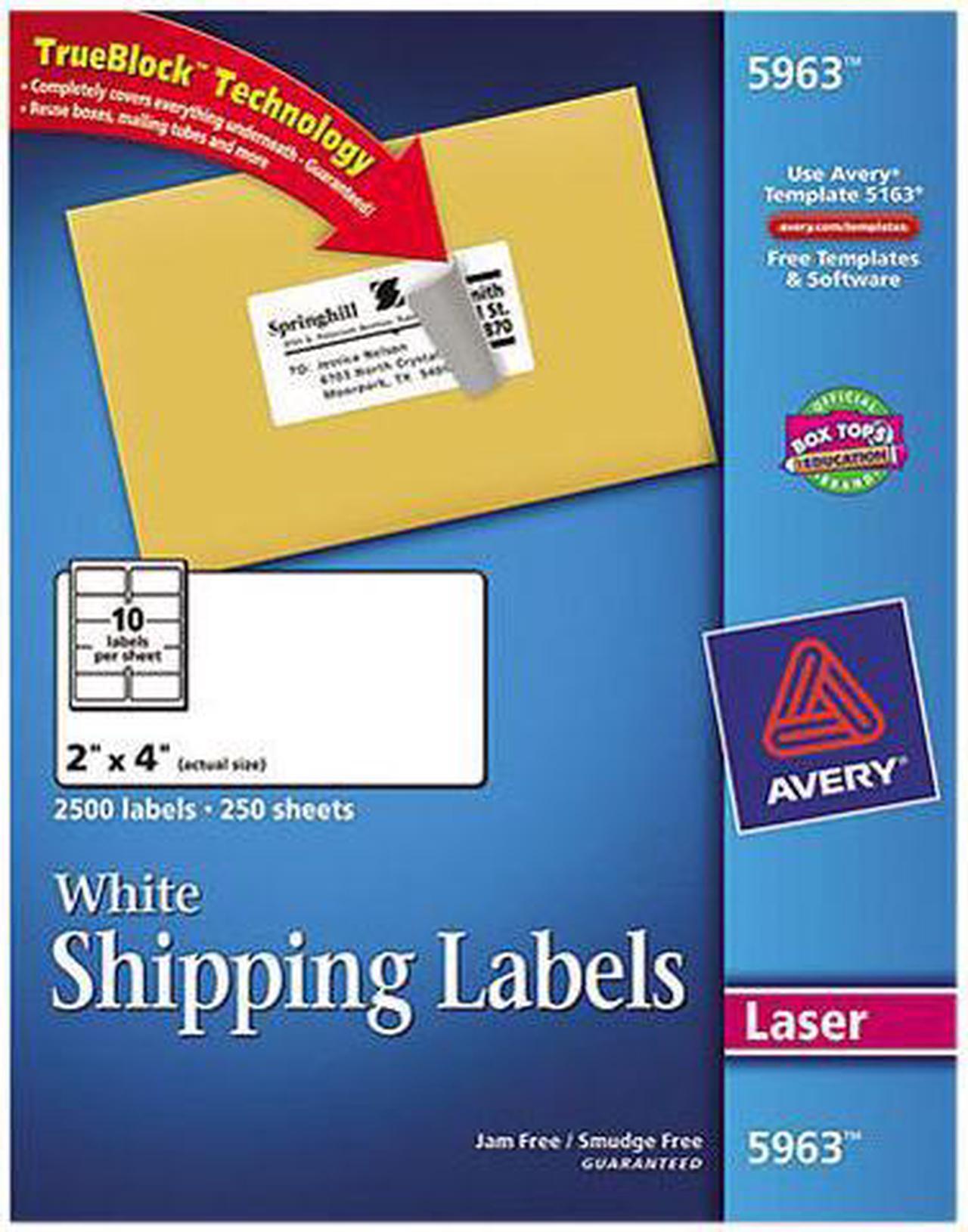 Alt view image 2 of 2 - 5000 Avery 5163 5963 Compatible Adhesive Address Labels ( Inkjet/Laser ) 2"x4"