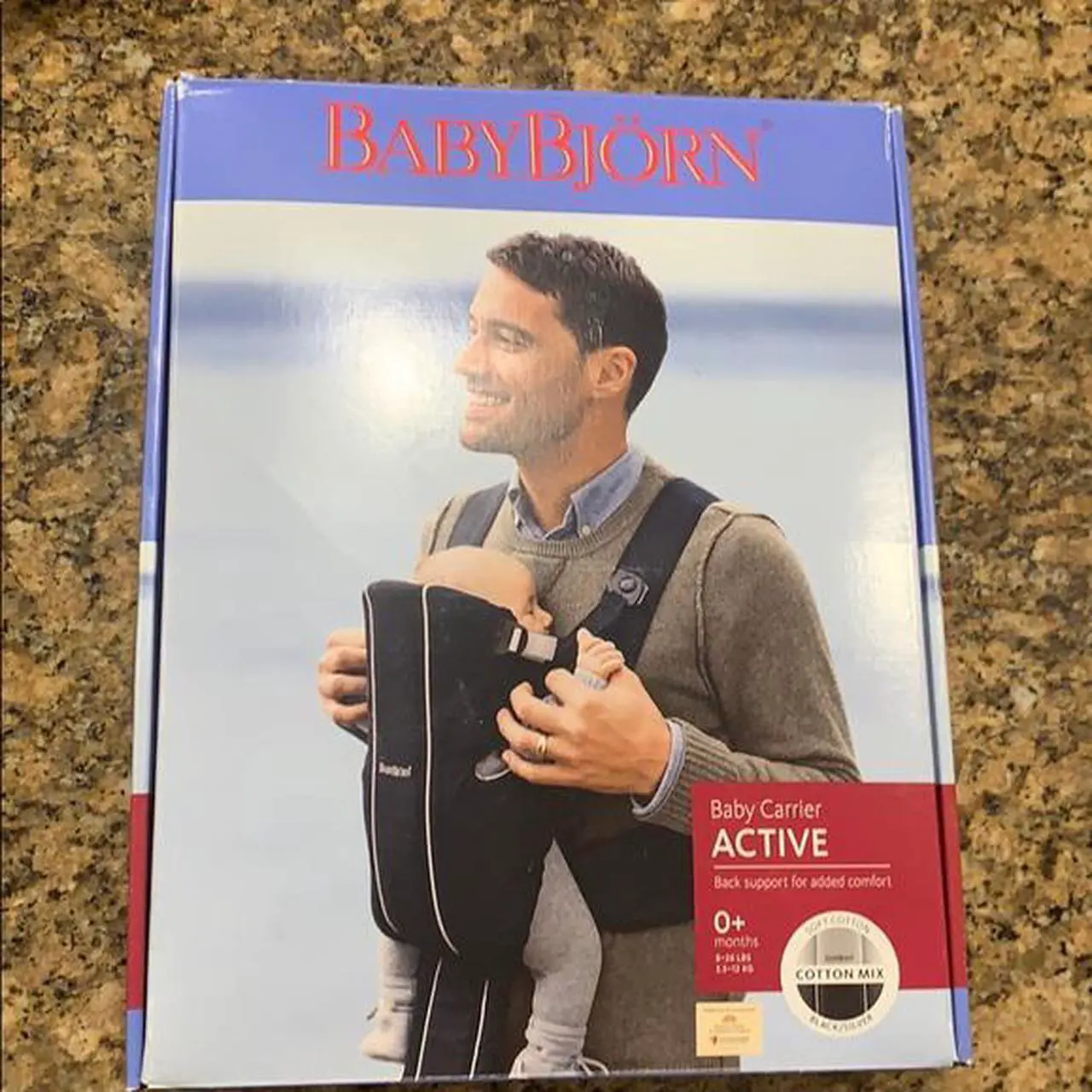 Main image of BABYBJORN Baby Infant Carrier Active Cotton-Mix Black Silver 026165US
874594002234