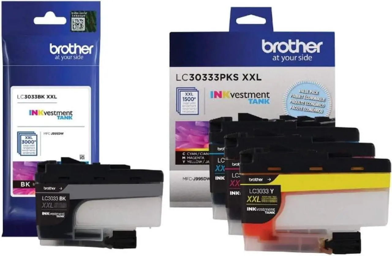 Main image of Brother LC3033 BK/C/M/Y Super High Yield Ink-4 Pack (Includes (1) LC3033BK, (1) LC3033C, (1) LC3033M, (1) LC3033Y)